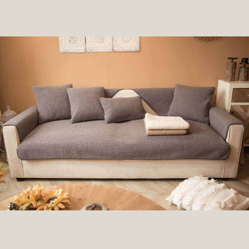 Plush Fleece Sofa Throw Cover 90x160 cm