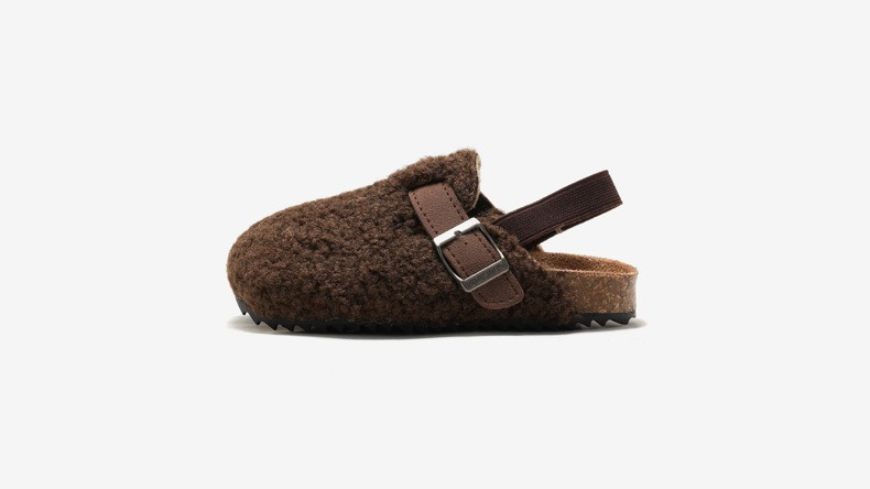 Soft Beige Wool Kids Slip-On Shoes Size 20-34 - Lusomart
