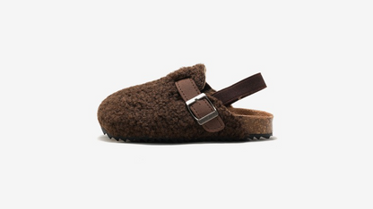Soft Beige Wool Kids Slip-On Shoes Size 20-34 - Lusomart