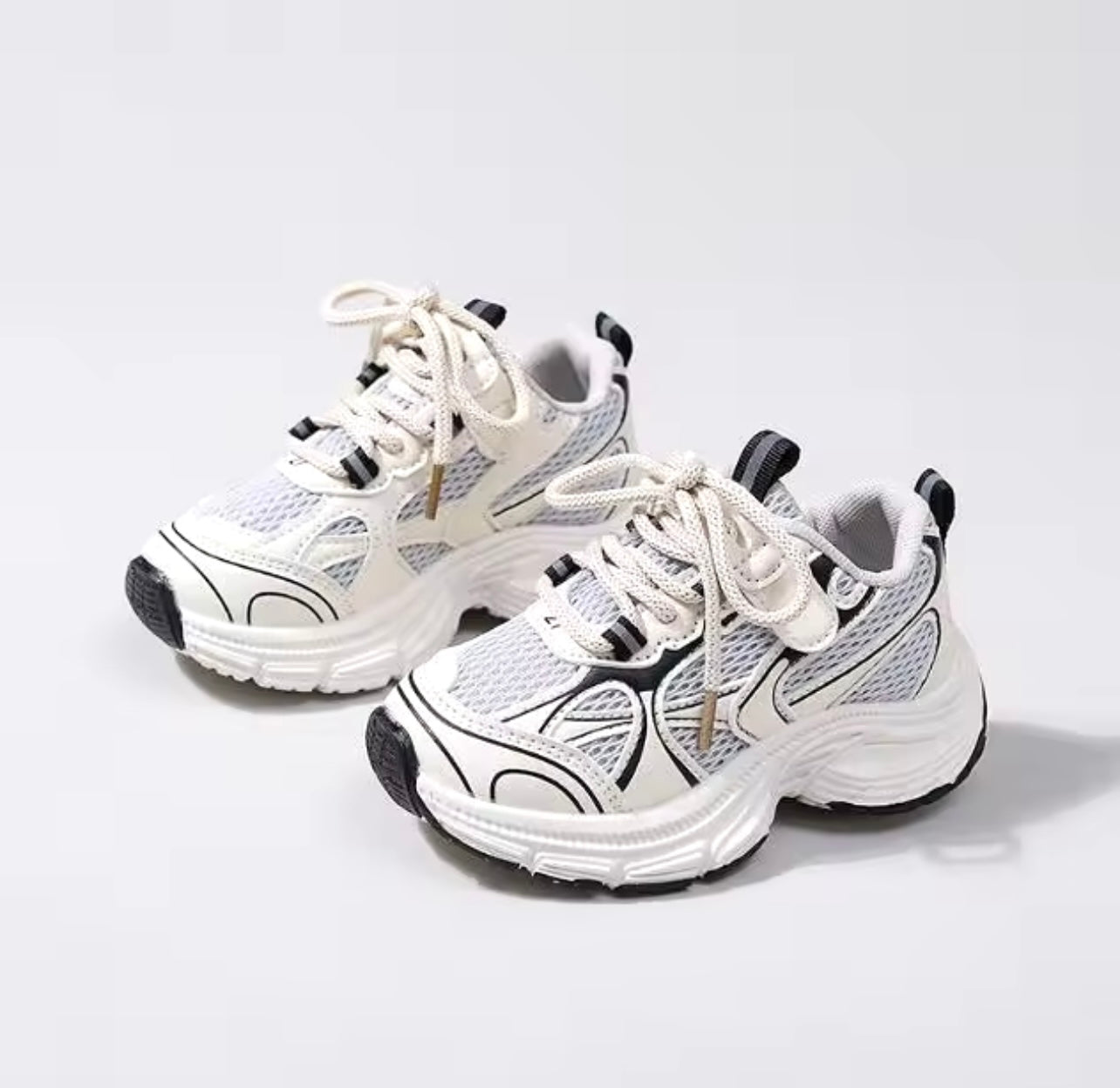 Comfy Boys Girls Black White Trainers Slip On Shoes - Lusomart