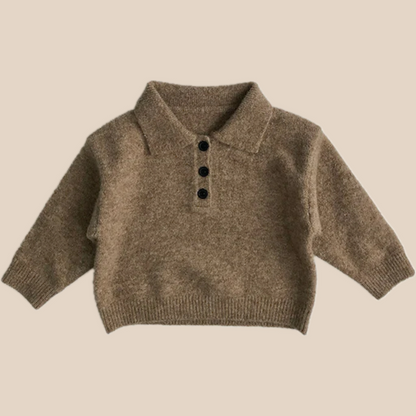 Unisex Long Sleeve Polo Shirt Warm Cotton Blend Kids 1-7 Years 1