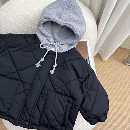 Unisex Quilted Hoodie Jacket Cozy Cotton for Ages 0-6 4