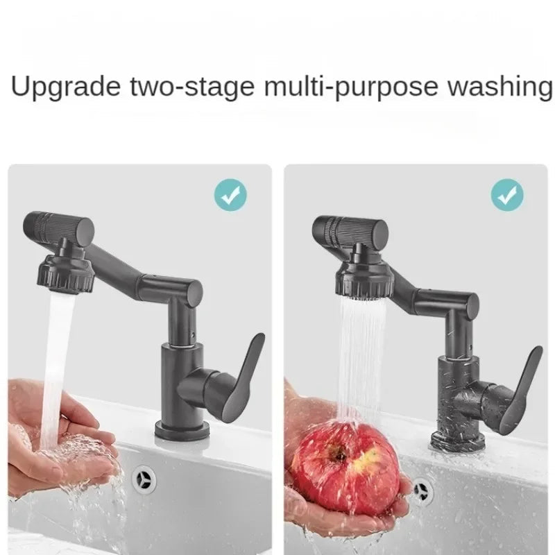 Universal Rotating Arm Faucet with Splash-Proof Design – Versatile Kitchen and Bathroom Tap for Maximum Convenience 3