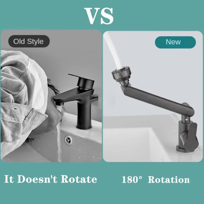 Universal Rotating Arm Faucet with Splash-Proof Design – Versatile Kitchen and Bathroom Tap for Maximum Convenience 5