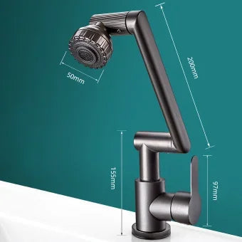 Universal Rotating Arm Faucet with Splash-Proof Design – Versatile Kitchen and Bathroom Tap for Maximum Convenience 6