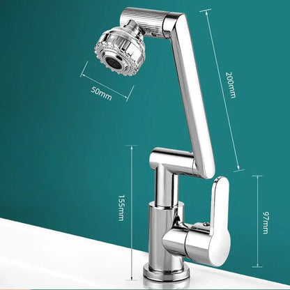 Universal Rotating Arm Faucet with Splash-Proof Design – Versatile Kitchen and Bathroom Tap for Maximum Convenience 7