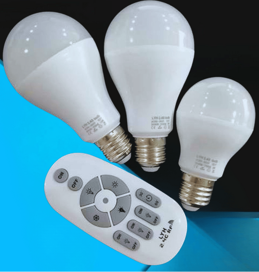 Smart Home LED Light Bulb Set - Dimmable Remote Control - Lusomart