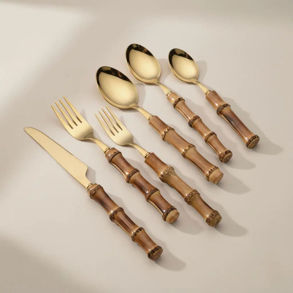 Eco Friendly Bamboo Handle Utensil Set - Lusomart