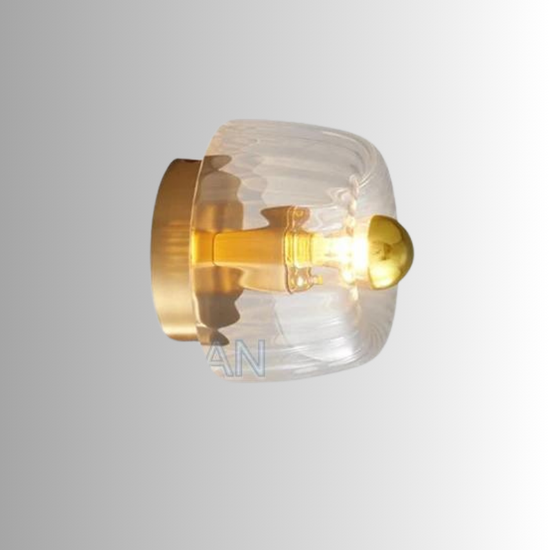 Scandinavian Glass Metal Wall Lamp