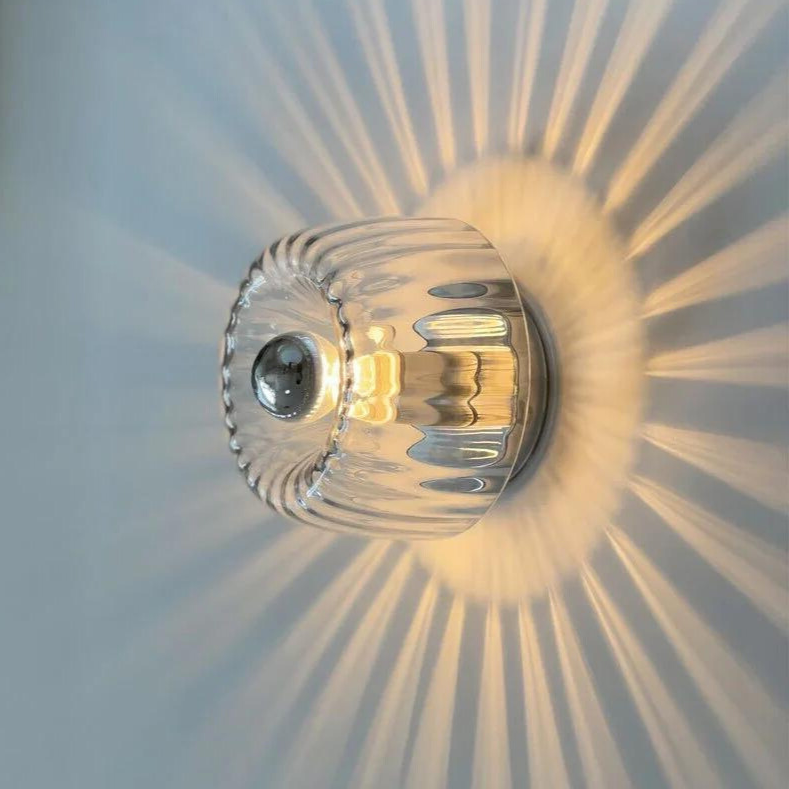 Sleek Glass Wall Lamp Modern Minimalist Lighting - Lusomart
