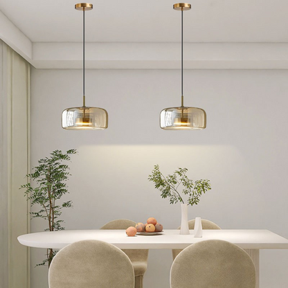 Stylish Glass Pendant Lamp – Soft Warm Lighting