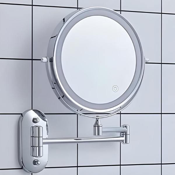 Bright Chrome LED Makeup Mirror Portable Rechargeable