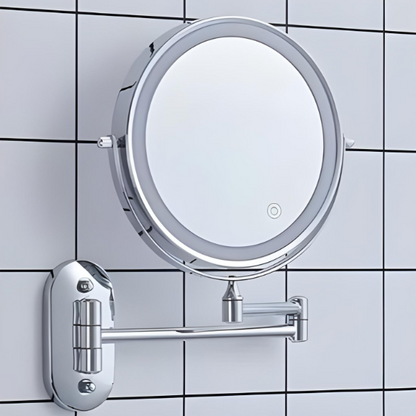 Bright Chrome LED Makeup Mirror Portable Rechargeable