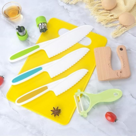 Kids Safe 8-Piece Kitchen Play Set BPA-Free Utensils - Lusomart