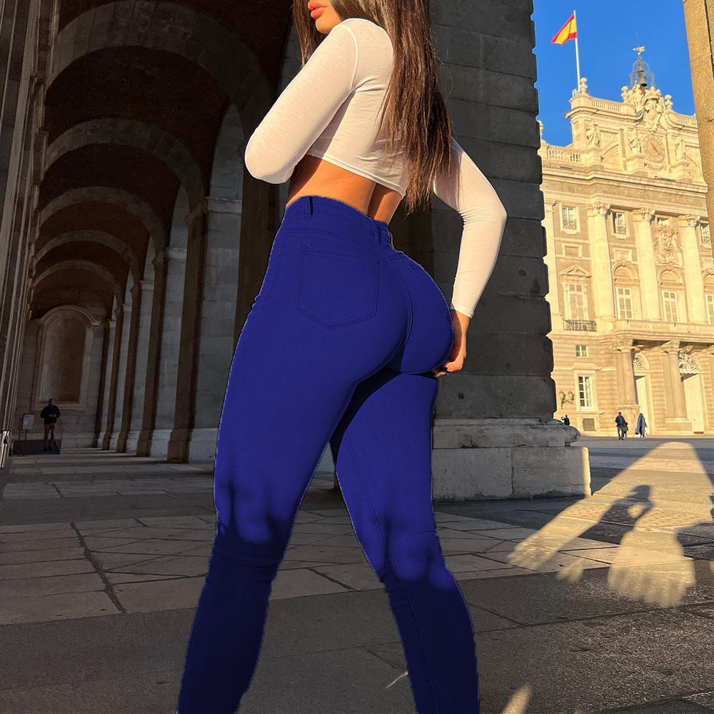Slim Fit High Waisted Black Leggings for Women - Lusomart