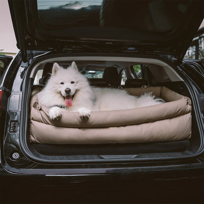 UrbanVoyager | Stylish Durable Large Faux Leather Dog Car Seat Bed 5