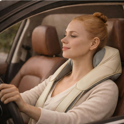 Portable Heated Shiatsu Neck Massager with Cordless Design