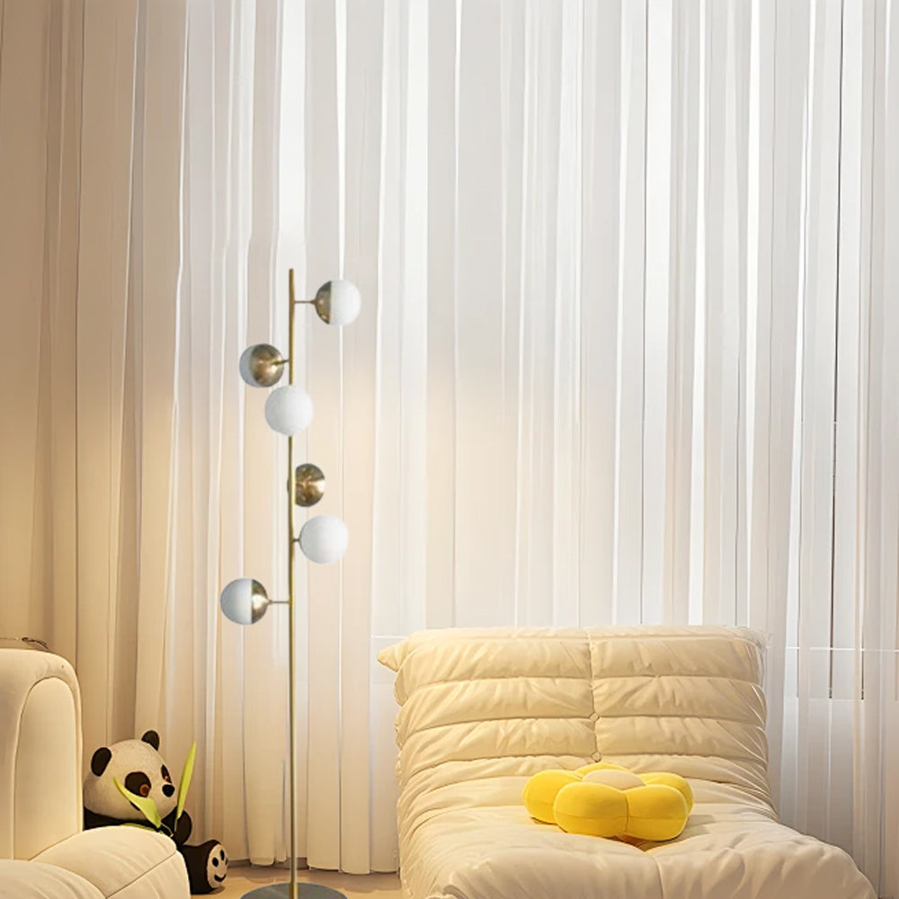 Modern Gold Floor Lamp Metal Linear Living Room-3