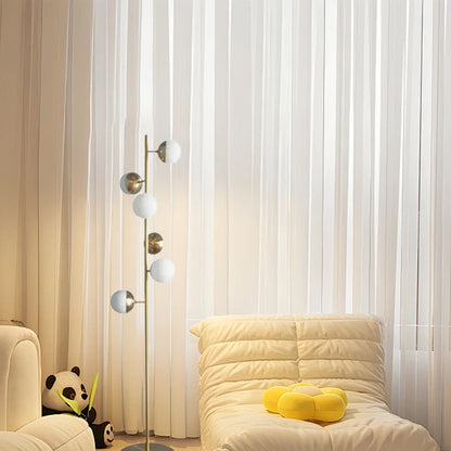 Modern Gold Floor Lamp Metal Linear Living Room-3