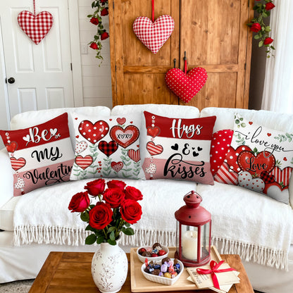Lovely Valentine Heart Pattern Pillowcase Set