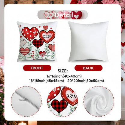 Lovely Valentine Heart Pattern Pillowcase Set
