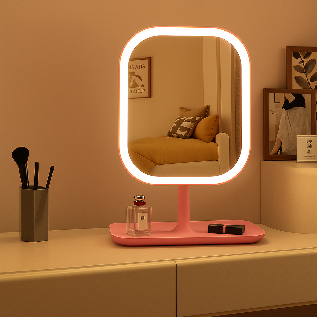 Bright LED Illuminated Makeup Mirror with Touch Screen