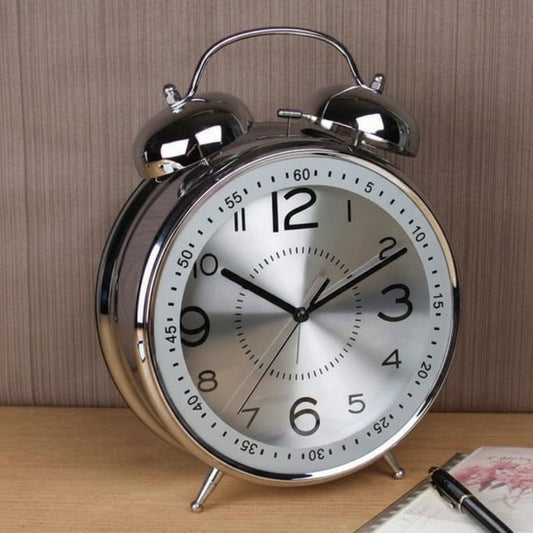 Retro Style Metal Loud Double Bell Bedroom Alarm Clock - Lusomart