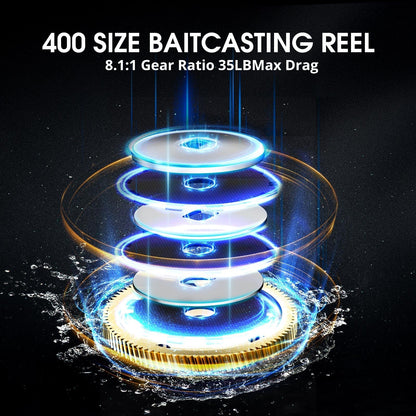 Durable Baitcast Fishing Reel with Clicker System
