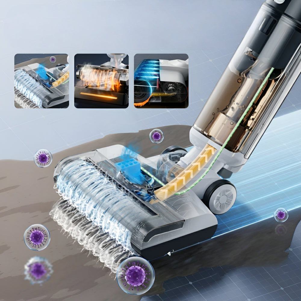 Portable Cordless Hard Floor Vacuum Mop