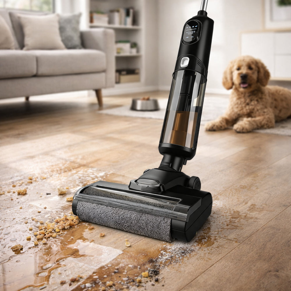 Portable Cordless Hard Floor Vacuum Mop