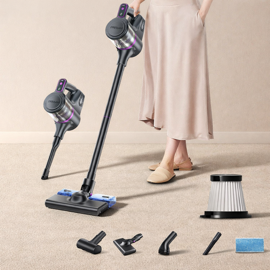 Cordless Handheld Vacuum with LED Light and Brush - Lusomart