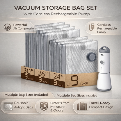 Space Saver Bags Portable Pump Travel Kit