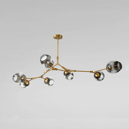 Sleek Glass Pendant Light With Modern Branching Arms