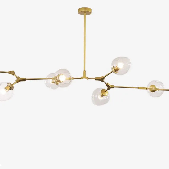 Sleek Glass Pendant Light With Modern Branching Arms