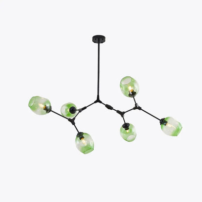 Sleek Glass Pendant Light With Modern Branching Arms