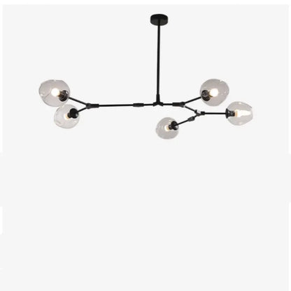 Sleek Glass Pendant Light With Modern Branching Arms