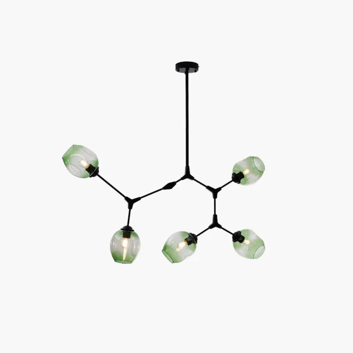 Sleek Glass Pendant Light With Modern Branching Arms