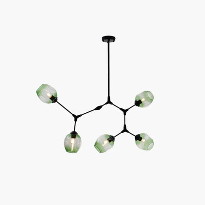 Sleek Glass Pendant Light With Modern Branching Arms