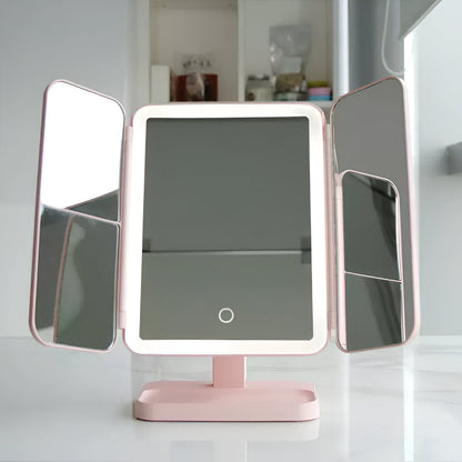 Portable LED Makeup Mirror with Adjustable Lights