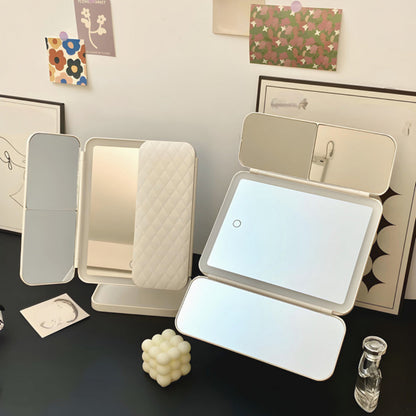 Portable LED Makeup Mirror with Adjustable Lights