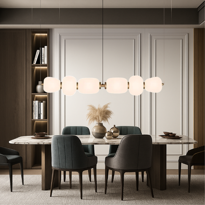 Sleek Simple White Bar Pendant Light for Home - Lusomart