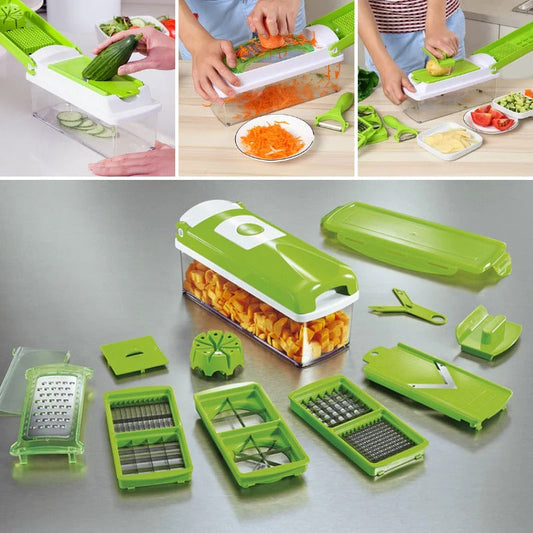 Multi Functional 12-in-1 Veggie Slicer and Chopper - Lusomart