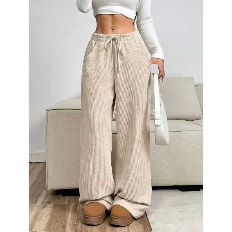 Comfortable High Waisted Corduroy Women's Pants - Lusomart