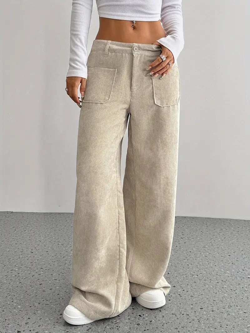 VelvetEase | Chic Comfortable High-Waisted Wide Leg Trousers 1