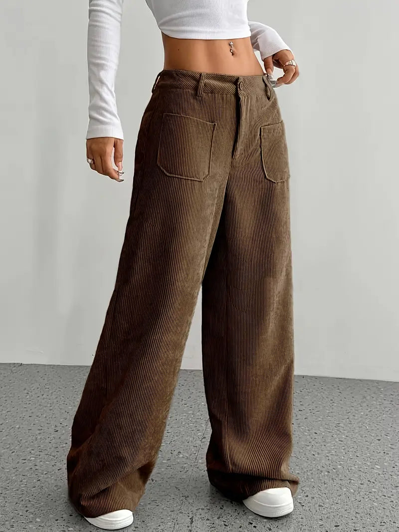 VelvetEase | Chic Comfortable High-Waisted Wide Leg Trousers 9