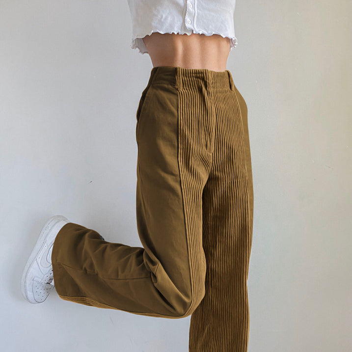 Luxurious High Waist Flared Leg Women's Trousers - Lusomart