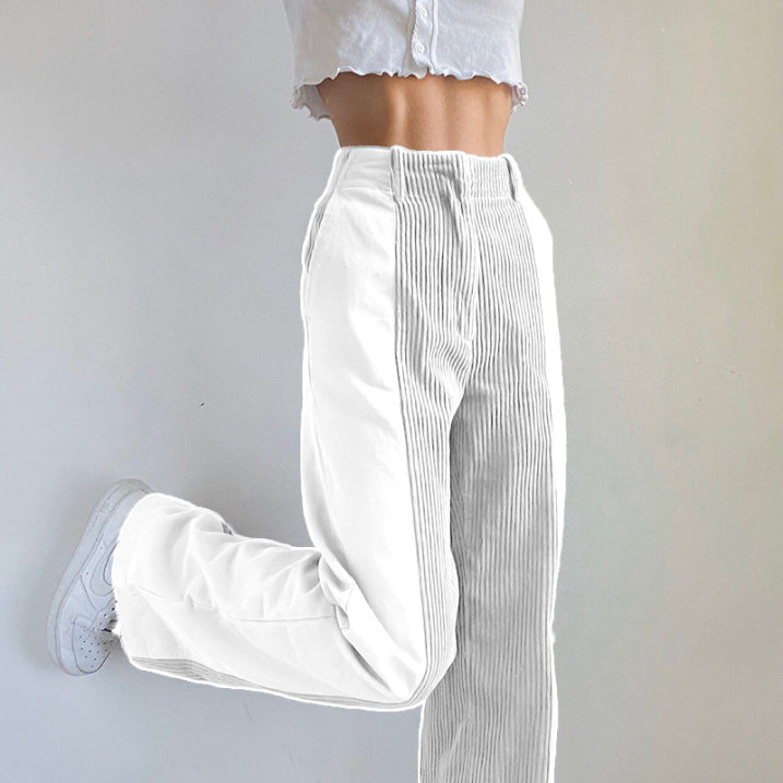 VelvetEase | Chic High-Waisted Wide Leg Trousers for Women 1