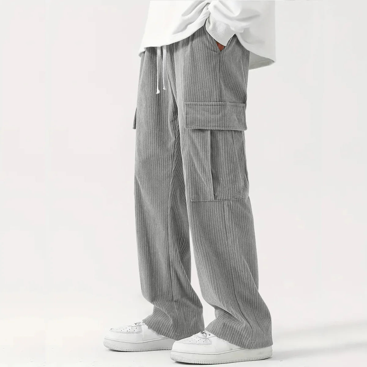 VelvetEase | Comfortable Relaxed Fit Corduroy Trousers for Men 3