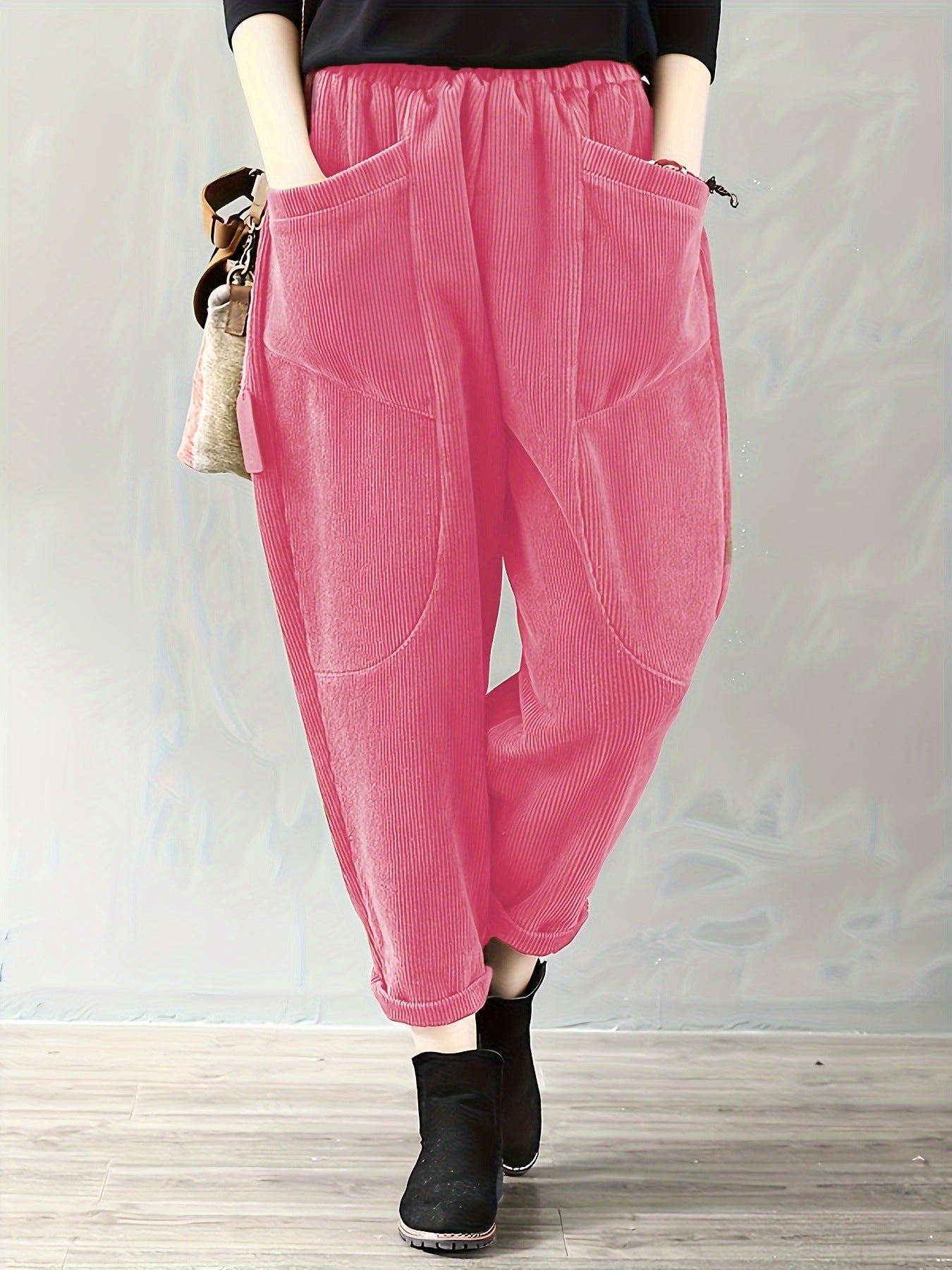 Soft Chic Women's Corduroy Pants - Lusomart