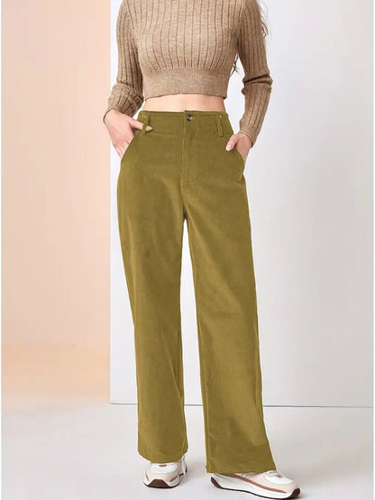 VelvetEase | Stylish Comfortable Wide Leg Corduroy Trousers for Women 5